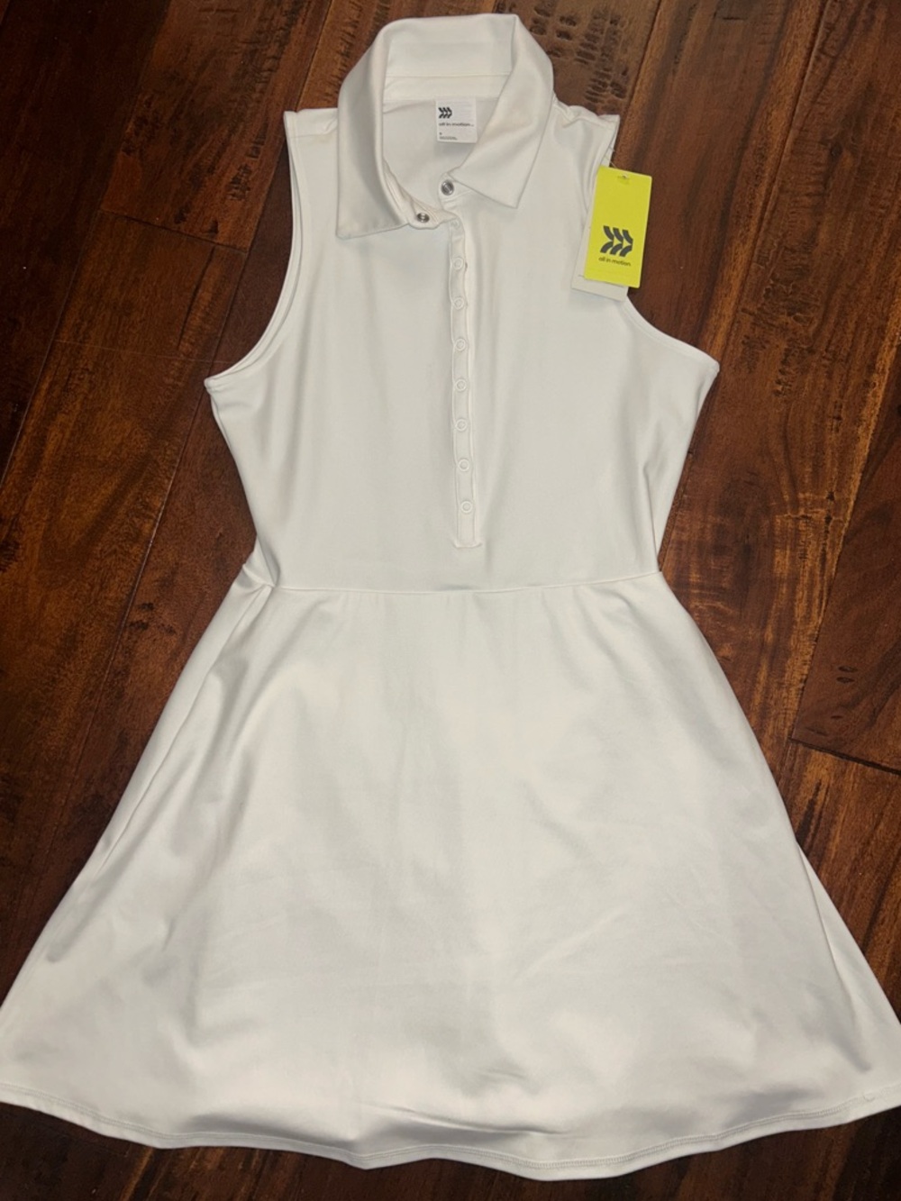 NWT Sleeveless White Polo Dress - all in motion